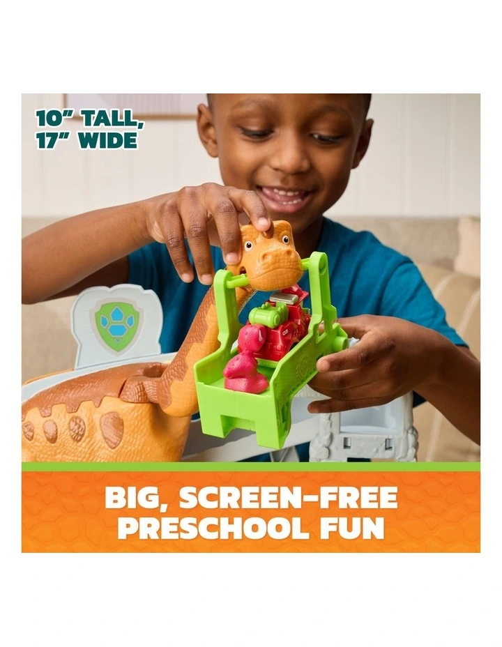 The Dino Movie, Lift & Race Dino Playset with 10-inch Brachiosaurus, Marshall and Rhubarb Action Figure image 5