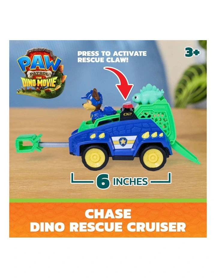 The Dino Movie, Chase Dino Rescue Cruiser with Spring-Loaded Claw and 2 Action Figures, Ages 3  image 2