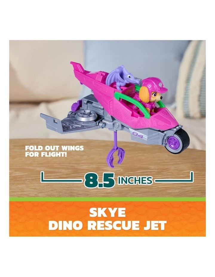 The Dino Movie, Skye Dino Rescue Jet with Folding Wings and Deployable Claw, Kids Toys for Girls & Boys Ages 3  image 2