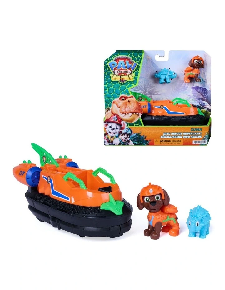 The Dino Movie, Zuma Dino Rescue Hovercraft with Extending Rescue Claw, Collect 2 Action Figures & Vehicles image 1