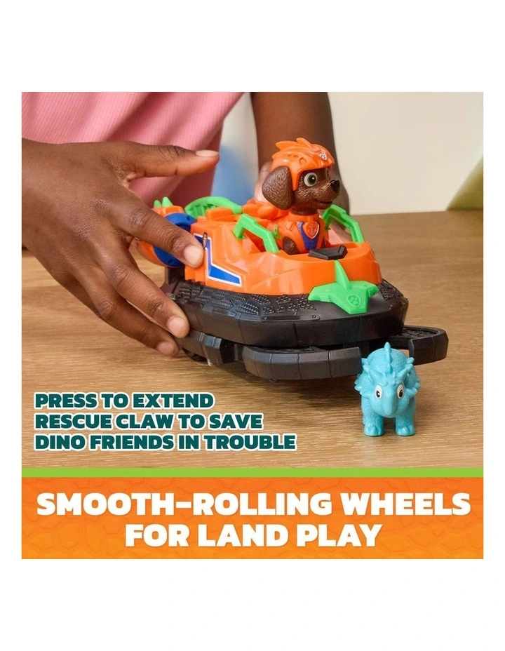 The Dino Movie, Zuma Dino Rescue Hovercraft with Extending Rescue Claw, Collect 2 Action Figures & Vehicles image 4