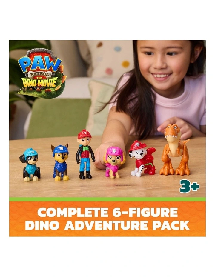 The Dino Movie, Dino Adventure Pack, Collect 6 Action Figures including Ryder, Rex, and Timmy the T-Rex image 2