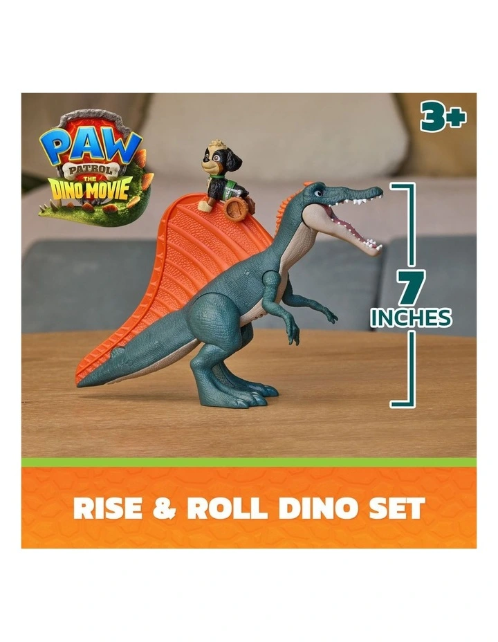 The Dino Movie, Rise & Roll Dino Set, Includes 7-Inch Spinosaurus Dinosaur Toy with Sounds & Rex Action Figure image 2
