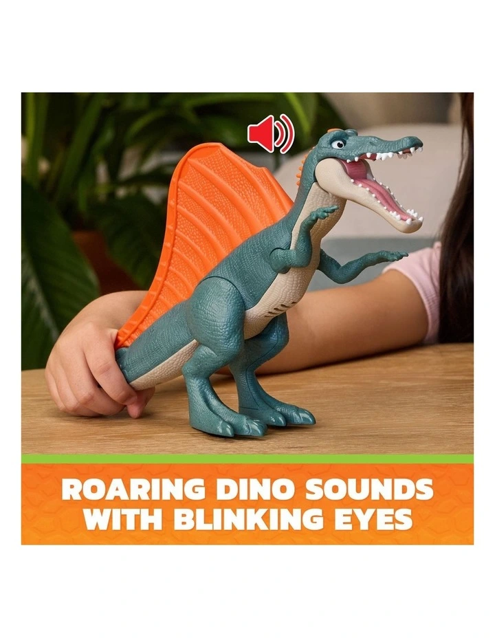 The Dino Movie, Rise & Roll Dino Set, Includes 7-Inch Spinosaurus Dinosaur Toy with Sounds & Rex Action Figure image 4