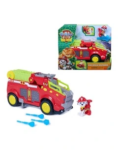 The Dino Movie, Dino Rescue Responder, Over 10-Inch Long Firetruck Toy Car with Marshall Figure & 3 Projectiles