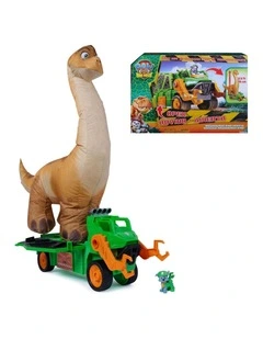 The Dino Movie, Megasaurus Dino Vehicle with 2.5 Ft Inflatable Dinosaur Toy and Rocky Action Figure