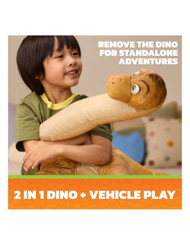 The Dino Movie, Megasaurus Dino Vehicle with 2.5 Ft Inflatable Dinosaur Toy and Rocky Action Figure image 4