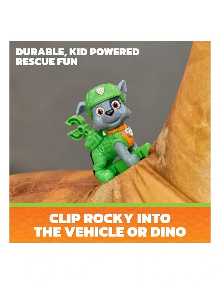 The Dino Movie, Megasaurus Dino Vehicle with 2.5 Ft Inflatable Dinosaur Toy and Rocky Action Figure image 5
