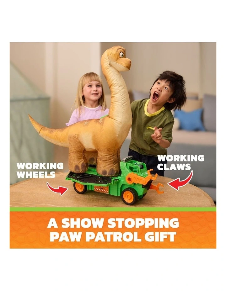 The Dino Movie, Megasaurus Dino Vehicle with 2.5 Ft Inflatable Dinosaur Toy and Rocky Action Figure image 6