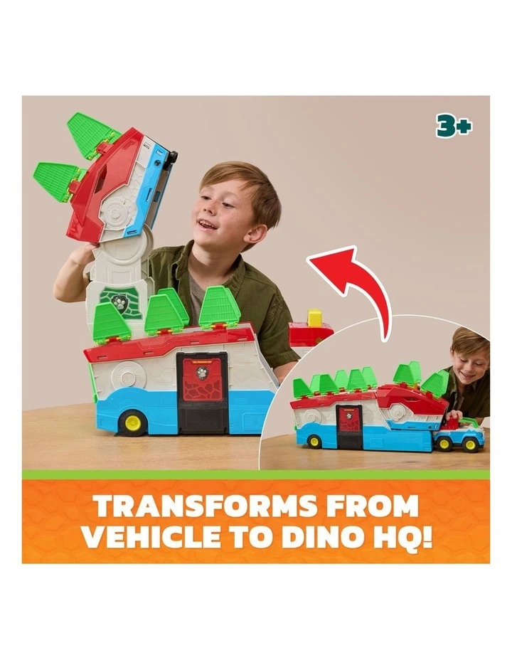 The Dino Movie, Dino Mobile Headquarters, 2-in-1 Transforming 22-Inch Tall HQ Playset, Chase Figure & 2 Vehicles image 3