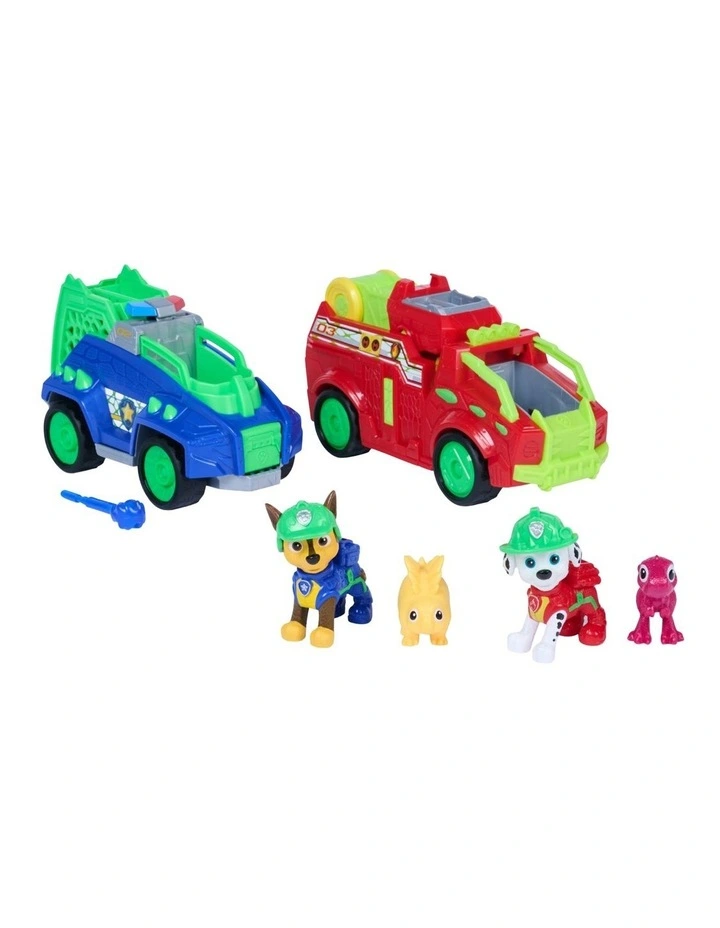 The Dino Movie, Dino Rescue Vehicle 2-Pack, 2 Exclusive Vehicles and 2 Exclusive Action Figures with Dinosaur Toys image 1