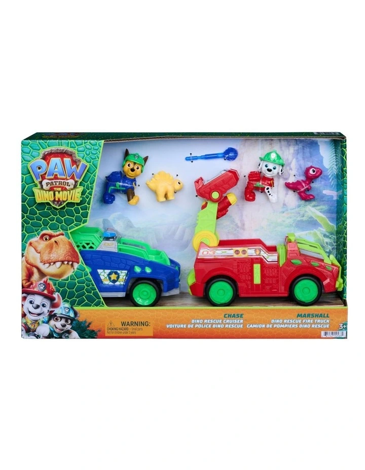 The Dino Movie, Dino Rescue Vehicle 2-Pack, 2 Exclusive Vehicles and 2 Exclusive Action Figures with Dinosaur Toys image 2
