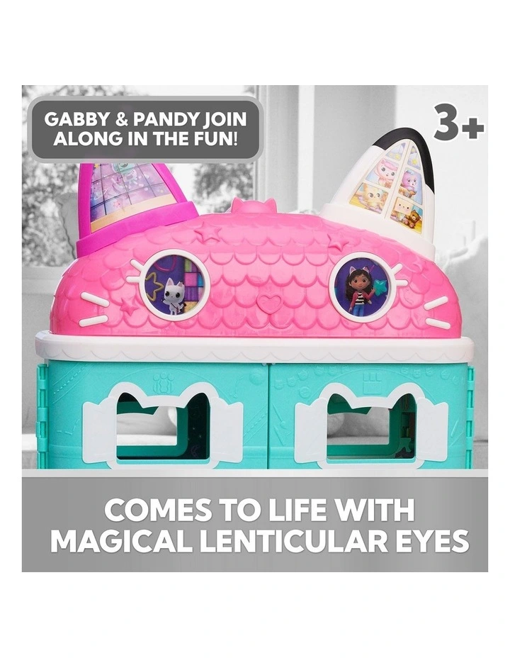 DreamWorks Gabby's Dollhouse Gabby's Meow-mazing Dollhouse,  2 Feet Tall with 15 Pieces - Featuring Lenticular Eyes and Figures image 3