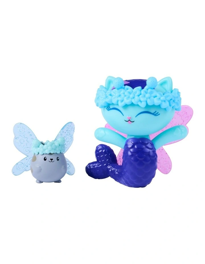 DreamWorks Gabby's Dollhouse Fairylandia MerCat & Kitty Narwhal Fairyflight Adventure Pack, 3 Figures with Wings and Crowns image 5