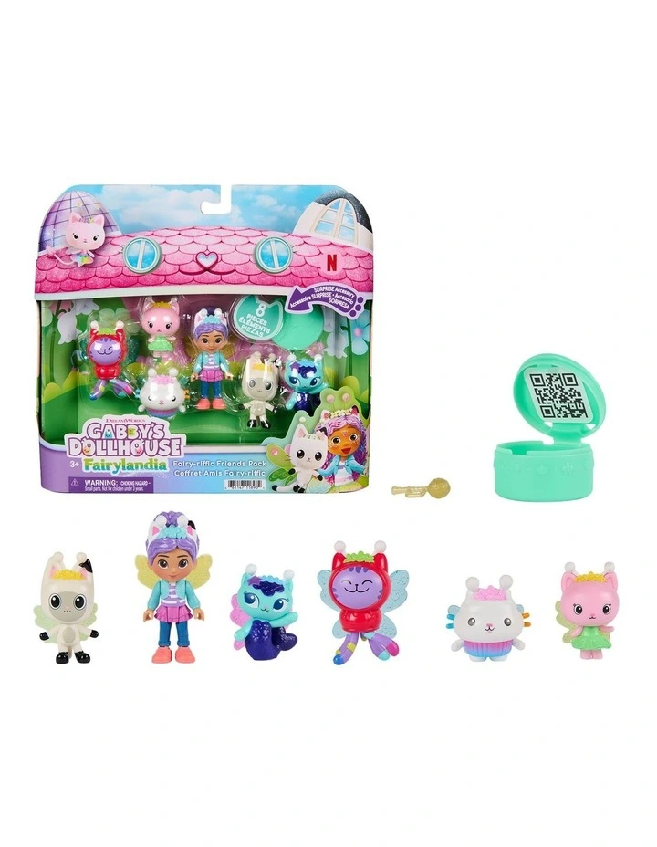DREAMWORKS GABBY'S DOLLHOUSE Fairylandia Fairy-riffic Friends with 6 Figures and Surprise Accessory, Pretend Play Toys image 1