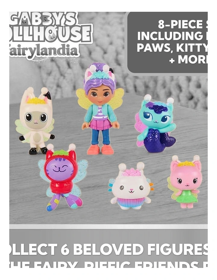 DREAMWORKS GABBY'S DOLLHOUSE Fairylandia Fairy-riffic Friends with 6 Figures and Surprise Accessory, Pretend Play Toys image 2