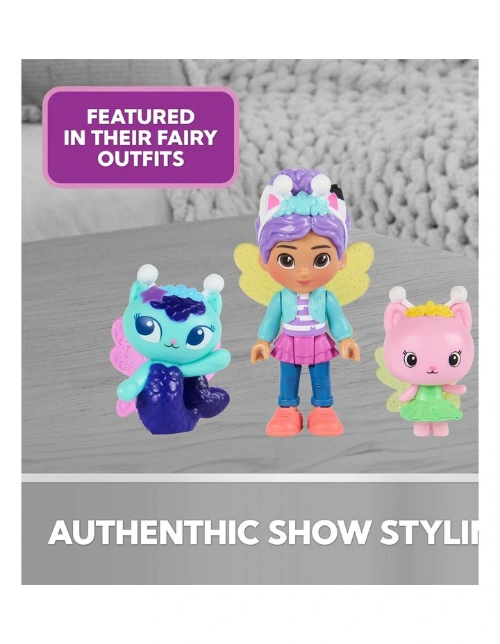 DREAMWORKS GABBY'S DOLLHOUSE Fairylandia Fairy-riffic Friends with 6 Figures and Surprise Accessory, Pretend Play Toys image 5