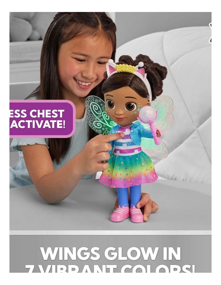 DreamWorks Gabby's Dollhouse Fairylandia Dandelion Magic Gabby Doll with Light-Up Wings, 13-Inch Doll with 20 Sounds and Songs image 3