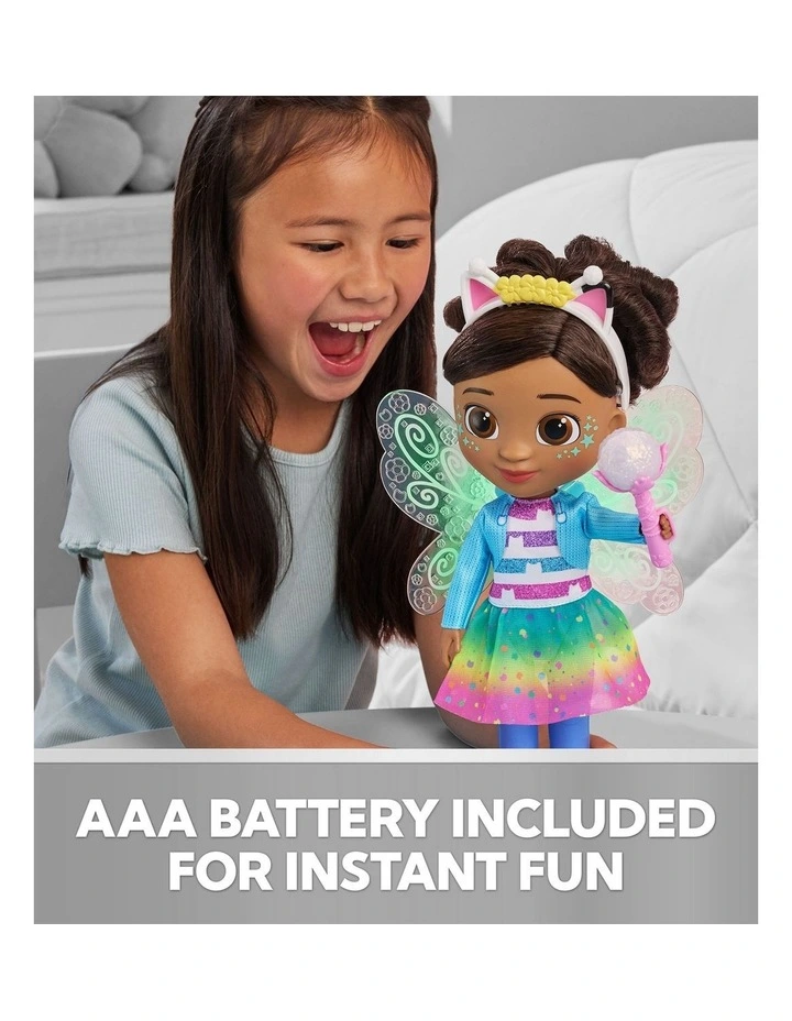 DreamWorks Gabby's Dollhouse Fairylandia Dandelion Magic Gabby Doll with Light-Up Wings, 13-Inch Doll with 20 Sounds and Songs image 6