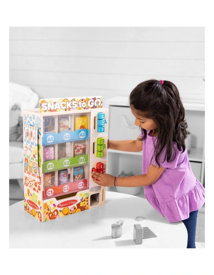 Melissa & Doug Sort, Stock, Select Wooden Vending Machine Play Set, Wooden Toy Play Food For Boys and For Girls 3  image 2