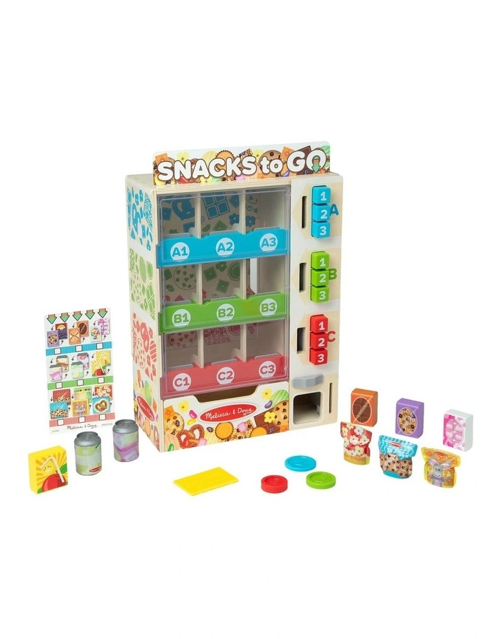 Melissa & Doug Sort, Stock, Select Wooden Vending Machine Play Set, Wooden Toy Play Food For Boys and For Girls 3  image 4