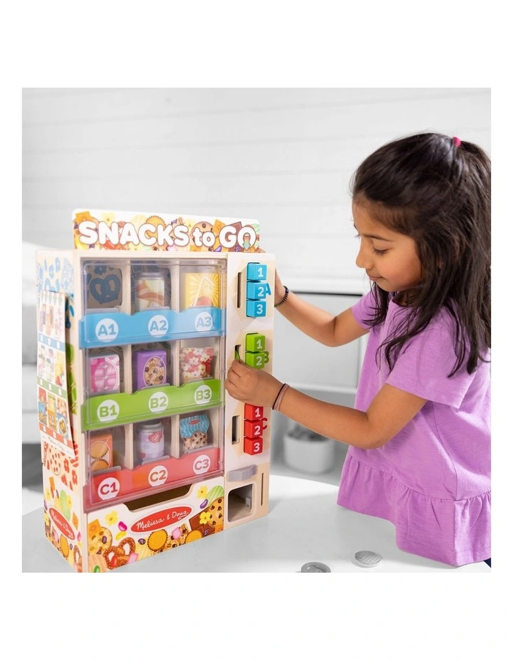 Melissa & Doug Sort, Stock, Select Wooden Vending Machine Play Set, Wooden Toy Play Food For Boys and For Girls 3  image 5