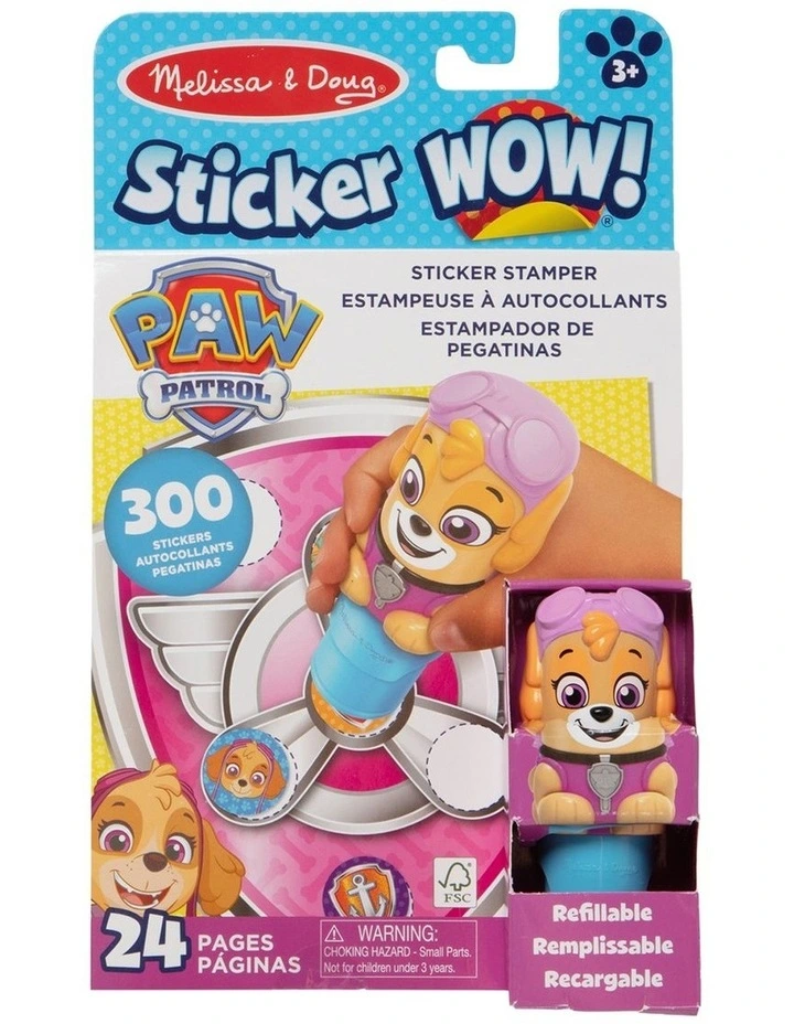 Melissa & Doug Sticker WOW! 24-Page Activity Pad and Stamper, 300 Stickers, Arts and Crafts Toy Collectible Character image 1