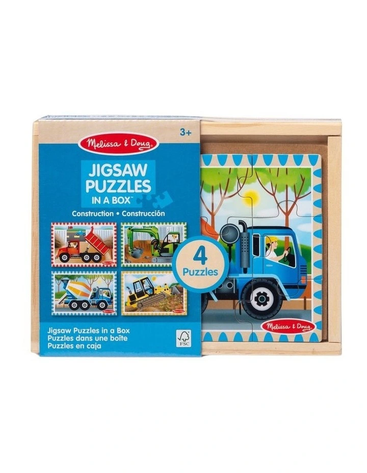 Construction Vehicles 4 in1 Wooden Jigsaw Puzzle image 2