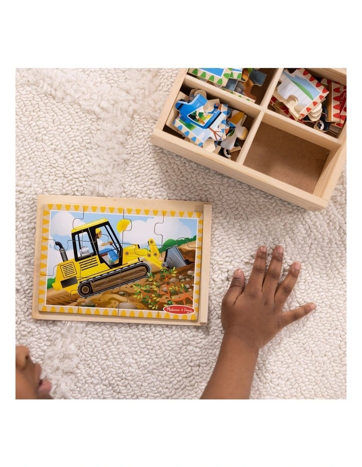 Construction Vehicles 4 in1 Wooden Jigsaw Puzzle image 4