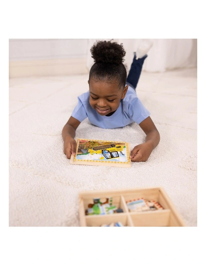 Construction Vehicles 4 in1 Wooden Jigsaw Puzzle image 5