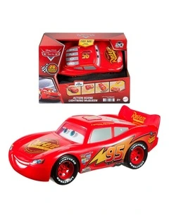 Disney and Pixar Cars Action Scene Lightning McQueen, Battery-Powered Toy Vehicle with Sound Effects