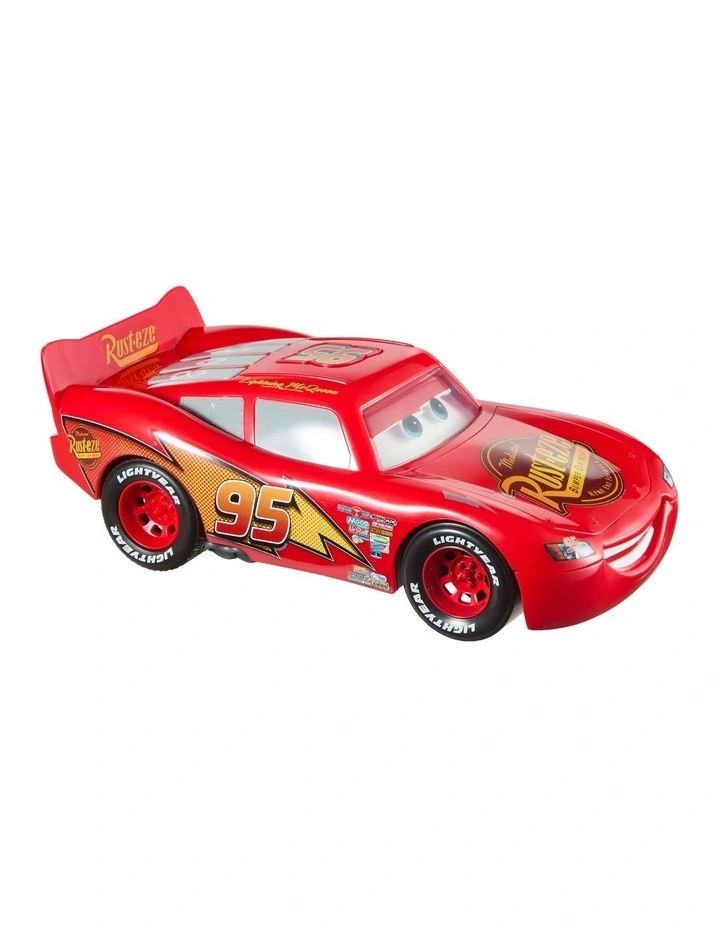 Disney and Pixar Cars Action Scene Lightning McQueen, Battery-Powered Toy Vehicle with Sound Effects image 3