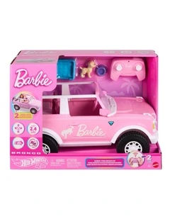 Hot Wheels RC Barbie Ford Bronco RC, Battery-Powered Remote-Control Toy Car with Accessories