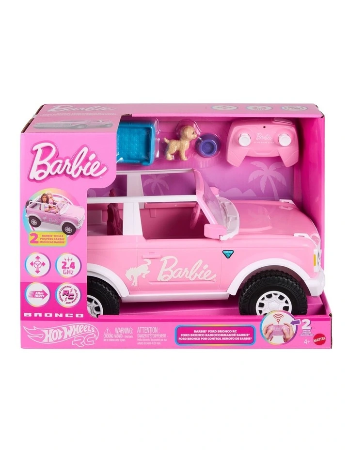 Hot Wheels RC Barbie Ford Bronco RC, Battery-Powered Remote-Control Toy Car with Accessories image 1