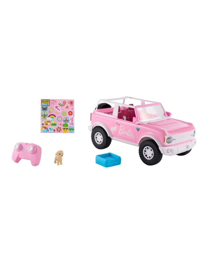 Hot Wheels RC Barbie Ford Bronco RC, Battery-Powered Remote-Control Toy Car with Accessories image 2