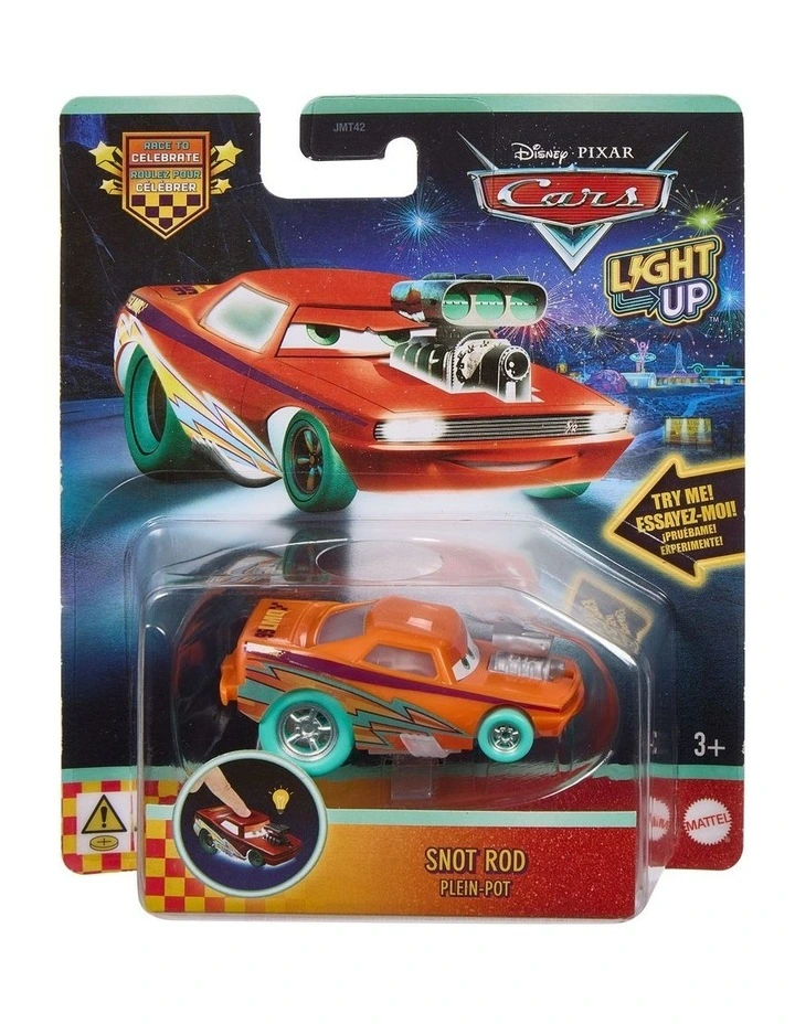 Disney and Pixar Cars 1:55 Scale Toy Vehicle with Colorful Light-Up Features Assortment image 2