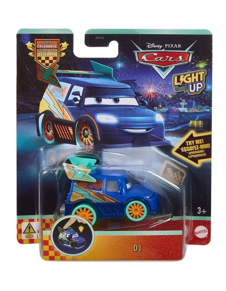 Disney and Pixar Cars 1:55 Scale Toy Vehicle with Colorful Light-Up Features Assortment image 4