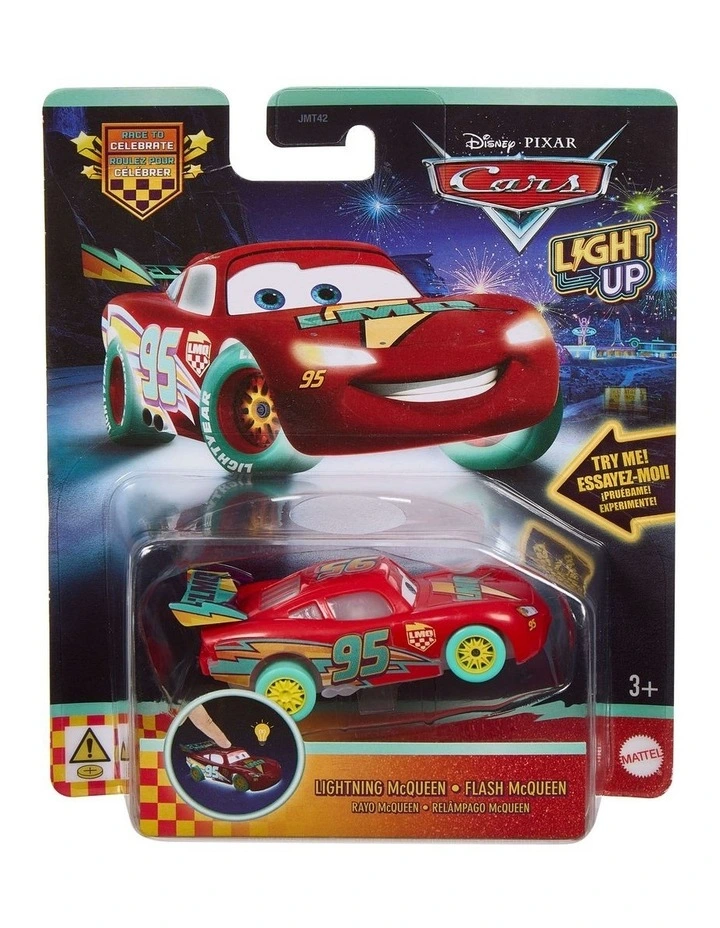 Disney and Pixar Cars 1:55 Scale Toy Vehicle with Colorful Light-Up Features Assortment image 5