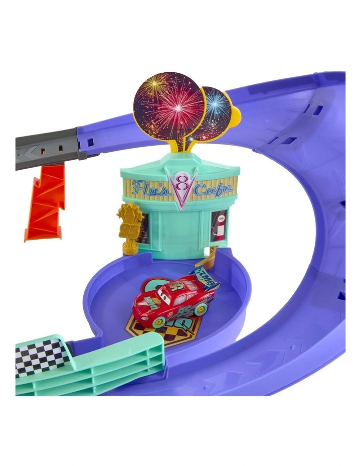 Disney and Pixar Cars Race to Celebrate Lightning McQueen Celebration Raceway Playset & Toy Car image 4