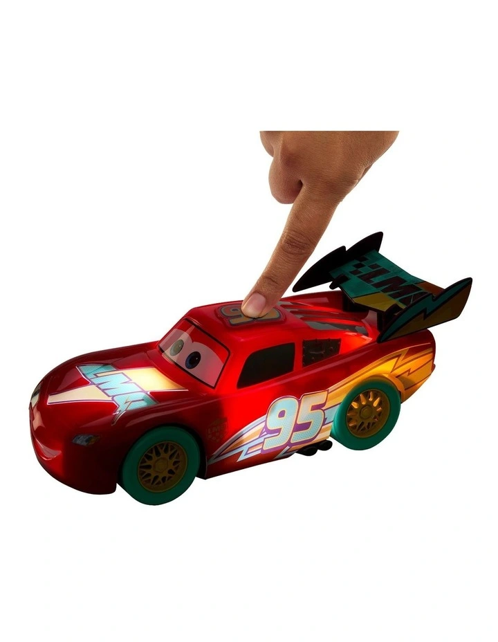 Disney And Pixar Cars Race to Celebrate Lights & Sounds Lightning McQueen, Large-Scale Toy Vehicle image 2