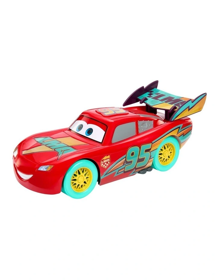 Disney And Pixar Cars Race to Celebrate Lights & Sounds Lightning McQueen, Large-Scale Toy Vehicle image 4