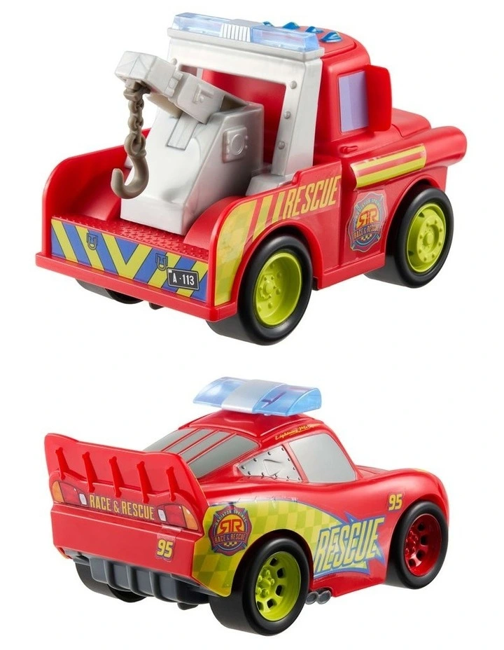 Cars Radiator Springs Race & Rescue Track Talkers Toy Lightning McQueen & Mater image 3