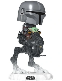 Mandalorian With Grogu on AT-RT Pop Ride