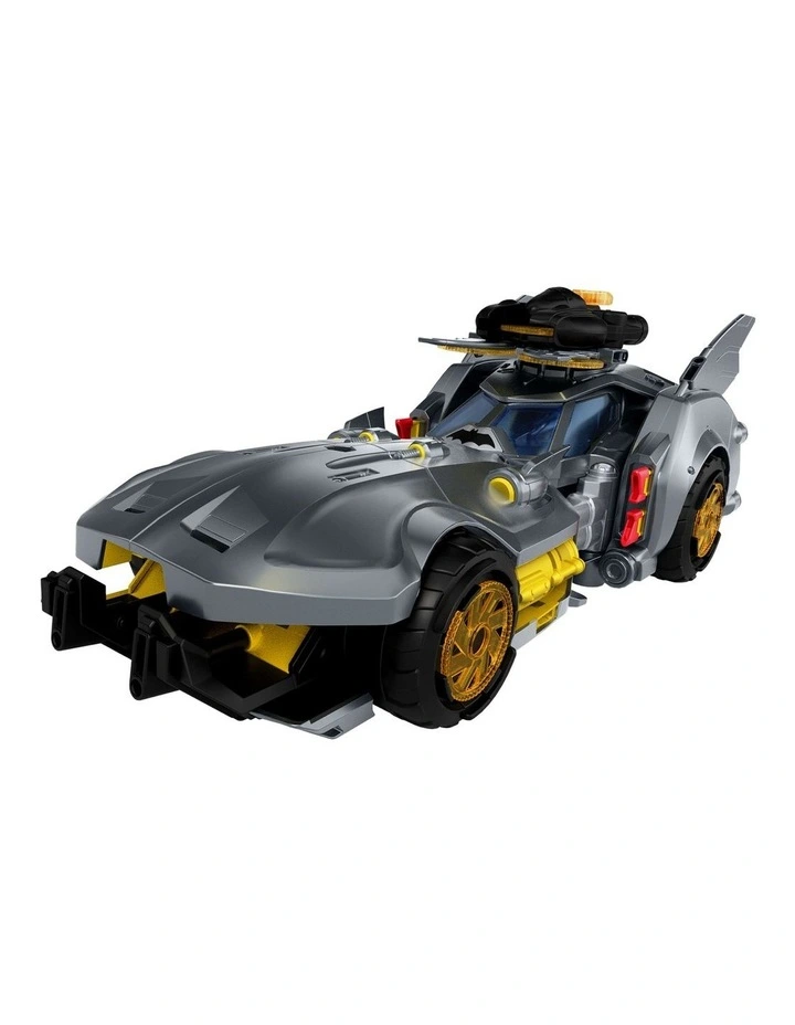 DC Premier Batmobile Vehicle, Batman Signature Crime Fighting Car with Bat-Drone Cannon image 2