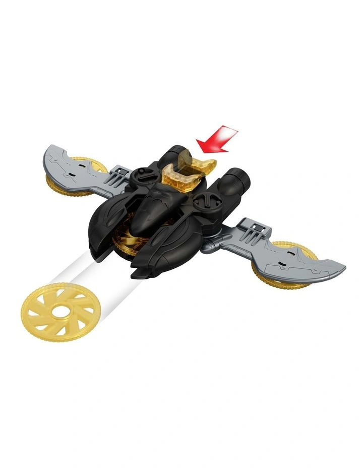 DC Premier Batmobile Vehicle, Batman Signature Crime Fighting Car with Bat-Drone Cannon image 4