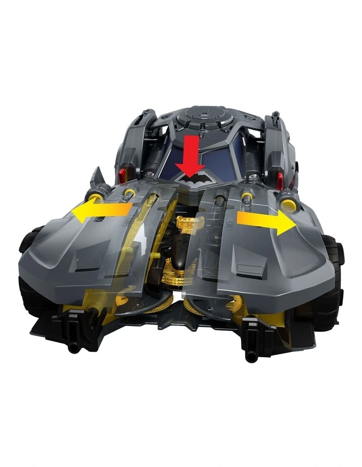 DC Premier Batmobile Vehicle, Batman Signature Crime Fighting Car with Bat-Drone Cannon image 5