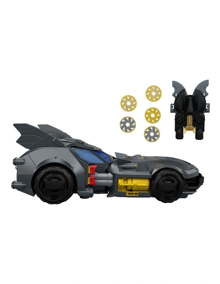 DC Premier Batmobile Vehicle, Batman Signature Crime Fighting Car with Bat-Drone Cannon image 6