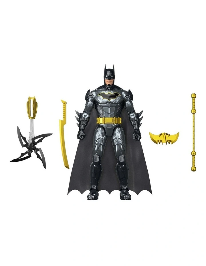 DC Crime Crusher Batman Action Figure, 25 Plus Phrases & Sounds, Articulation, 4 Weapons image 2