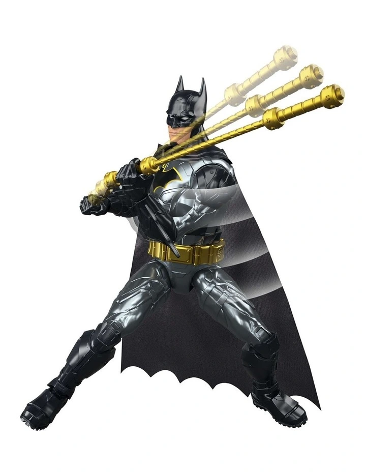DC Crime Crusher Batman Action Figure, 25 Plus Phrases & Sounds, Articulation, 4 Weapons image 3