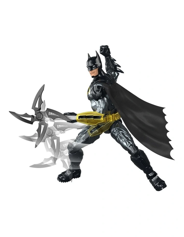 DC Crime Crusher Batman Action Figure, 25 Plus Phrases & Sounds, Articulation, 4 Weapons image 5